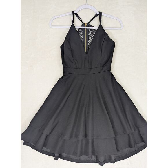 Honey and Rosie Black Party Cocktail Mini Dress Size Small - Picture 1 of 8